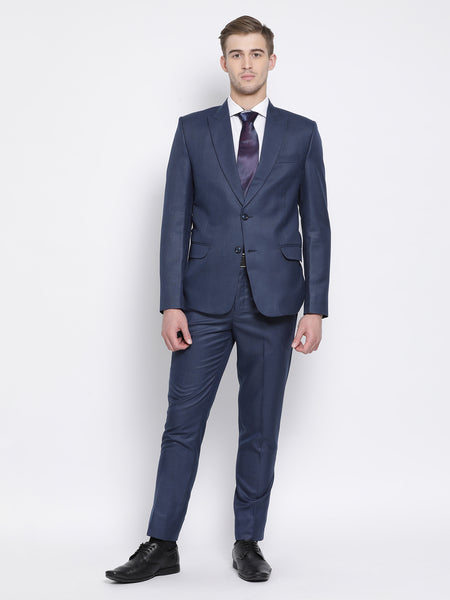 Luxure By Louis Philippe Grey Slim Fit Checks Two Piece Suit